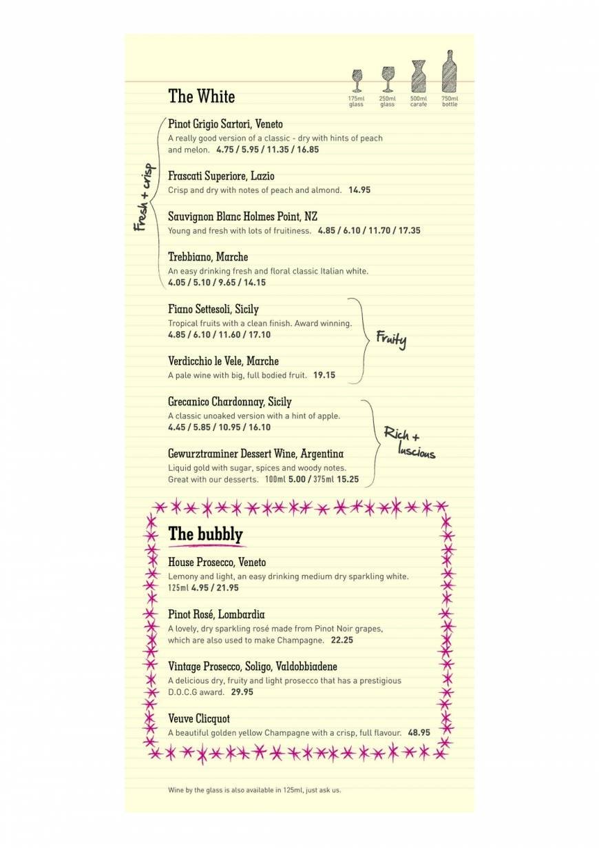  Pricelists of Zizzi 11 Widmore Road - Photo 3 of 5