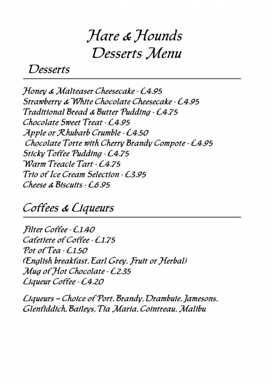 Pricelists of Hare & Hounds Braintree 104 High Garrett - Photo 3 of 7