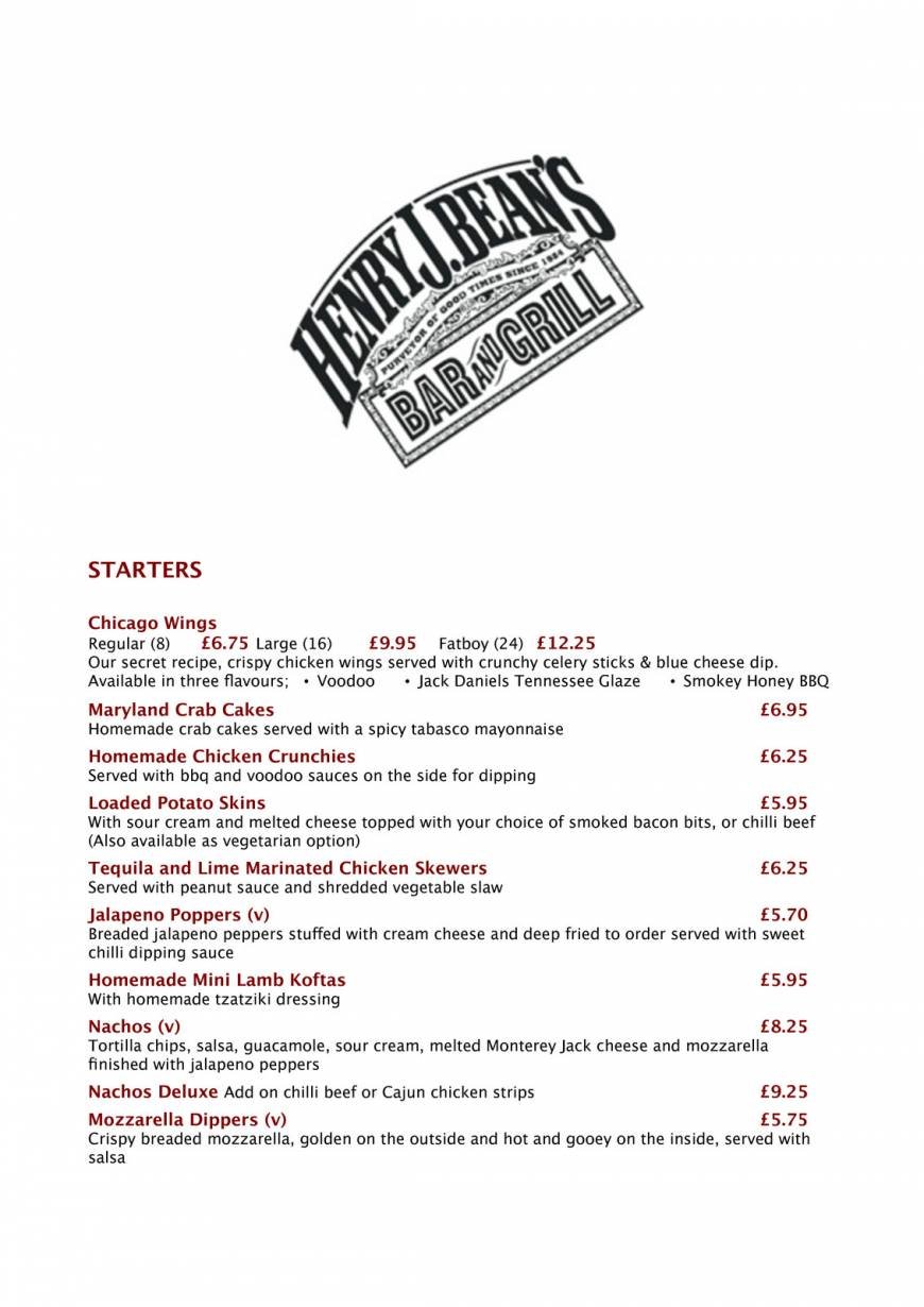  Pricelists of Henry J Beans Chelsea 195-197 Kings Road, Chelsea - Photo 1 of 10