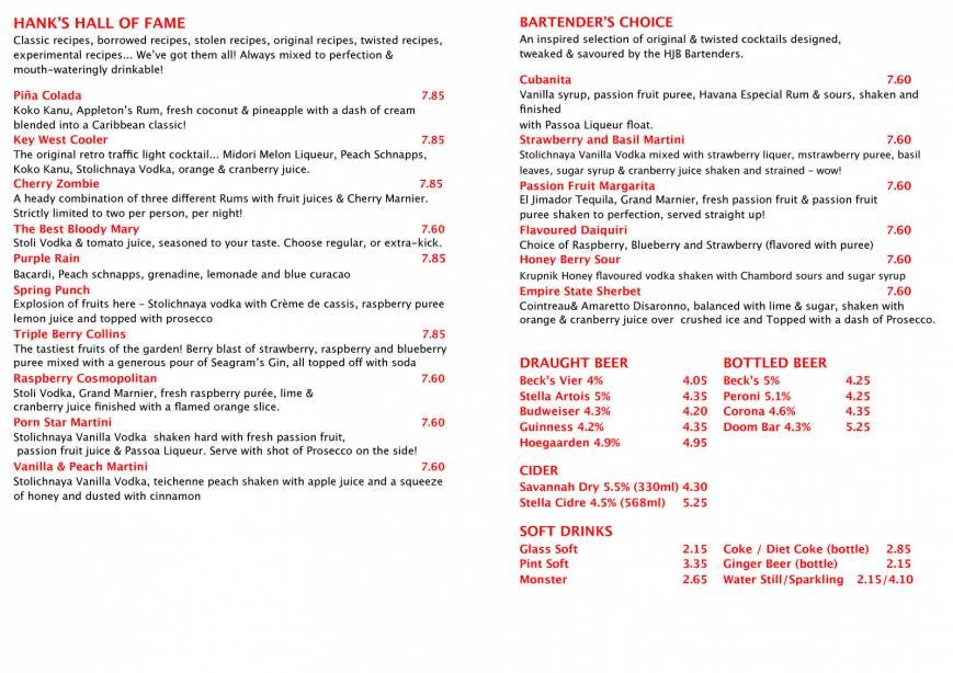  Pricelists of Henry J Beans Chelsea 195-197 Kings Road, Chelsea - Photo 8 of 10