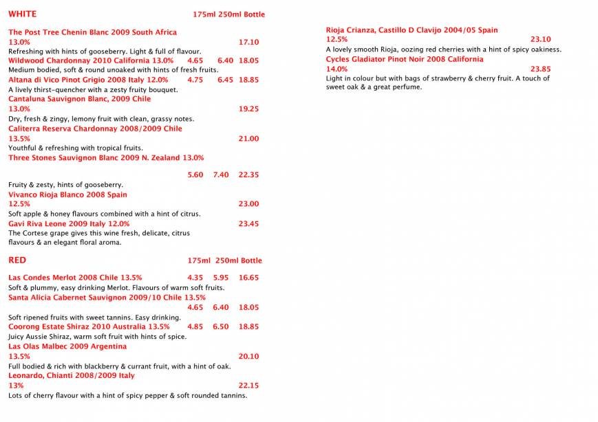  Pricelists of Henry J Beans Chelsea 195-197 Kings Road, Chelsea - Photo 10 of 10