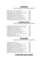 Menus & Prices, Chilli N Spice Indian Bistro, Overland Park