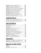 Menus & Prices, Chilli N Spice Indian Bistro, Overland Park