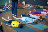 Sandy Kids Yoga and Family yoga in Utah at Mountain Yoga Sandy with childcare Mountain Yoga Sandy 9343 S 1300 E 