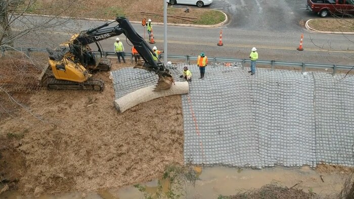 Steep Slope Stream Bank Eco-Friendly Flexamat Installation for Erosion Control New Album of Flexamat 3153 Madison Rd - Photo 5 of 17 Steep Slope Stream Bank Eco-Friendly Flexamat Installation for Erosion Control New Album of Flexamat 3153 Madison Rd - Photo 5 of 17