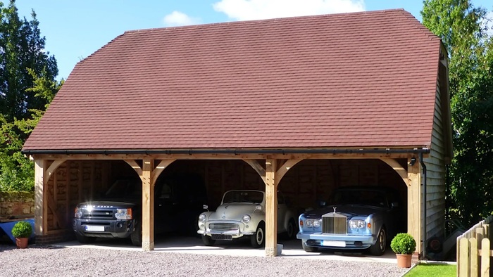 Oak garage Profile Photos of Trade Oak Building Kits The Barn, Eatenden Ln , Mountfield - Photo 2 of 5