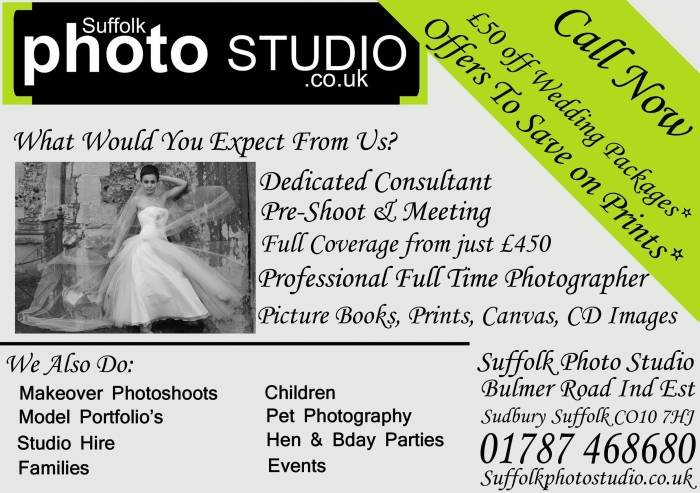 Wedding photography has never been cheaper<br />
Call today to find out - 01787 468680 Profile Photos of Suffolk Photo Studio Unit 5, Bulmer Road - Photo 71 of 74 Wedding photography has never been cheaper<br />
Call today to find out - 01787 468680 Profile Photos of Suffolk Photo Studio Unit 5, Bulmer Road - Photo 71 of 74