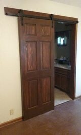 Barn Door Install Carpentry Project by Carpenter Fort Worth Perrys Handyman Services Perry's Handyman Services - 