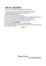 Menus & Prices, Hiliya Resort, Wayanad