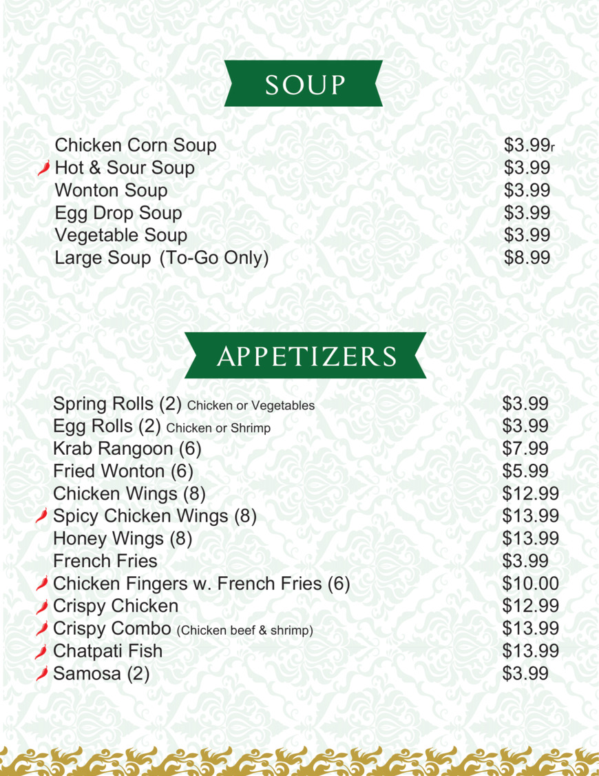  Pricelists of Golden Dynasty Chinese 11981 South Apopka Vineyard Road - Photo 2 of 9