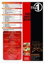 Menus & Prices, Thai-1 Thai Restaurant - Colchester, Colchester