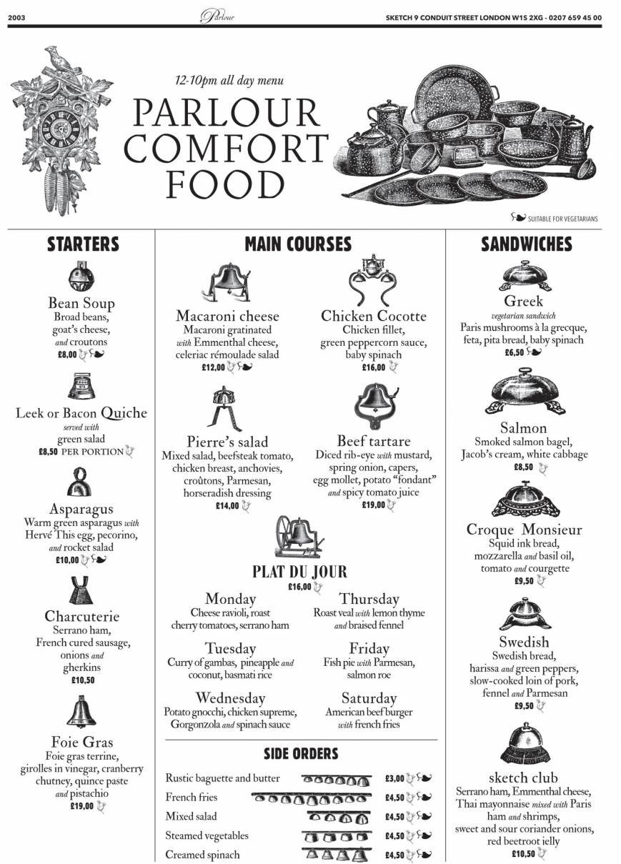  Pricelists of Sketch Restaurant 9 conduit street  - Photo 8 of 18
