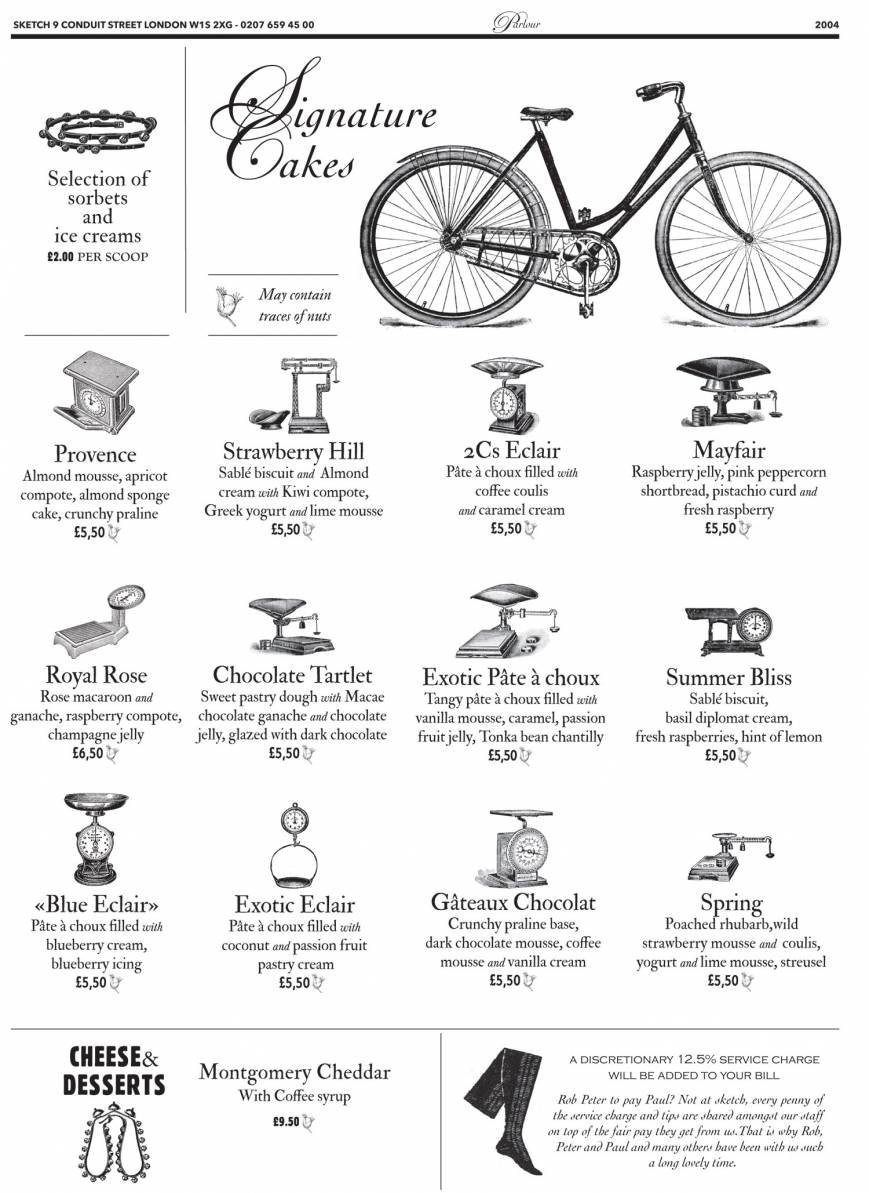  Pricelists of Sketch Restaurant 9 conduit street  - Photo 7 of 18