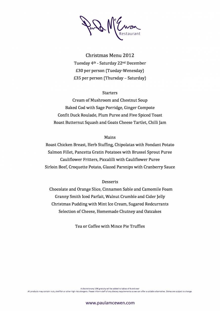  Pricelists of Paula McEwen Restaurant 239 Great Western Road - Photo 6 of 7