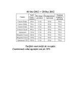 Menus & Prices, Pensiunea Casa Ecologica, Mehadia
