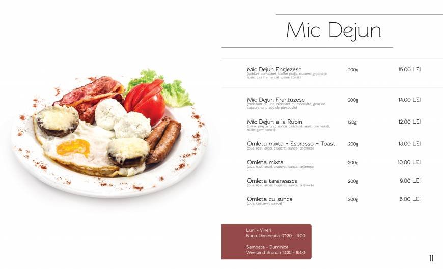  Pricelists of Restaurant Rubin Piata Crisan Nr 7C - Photo 3 of 14