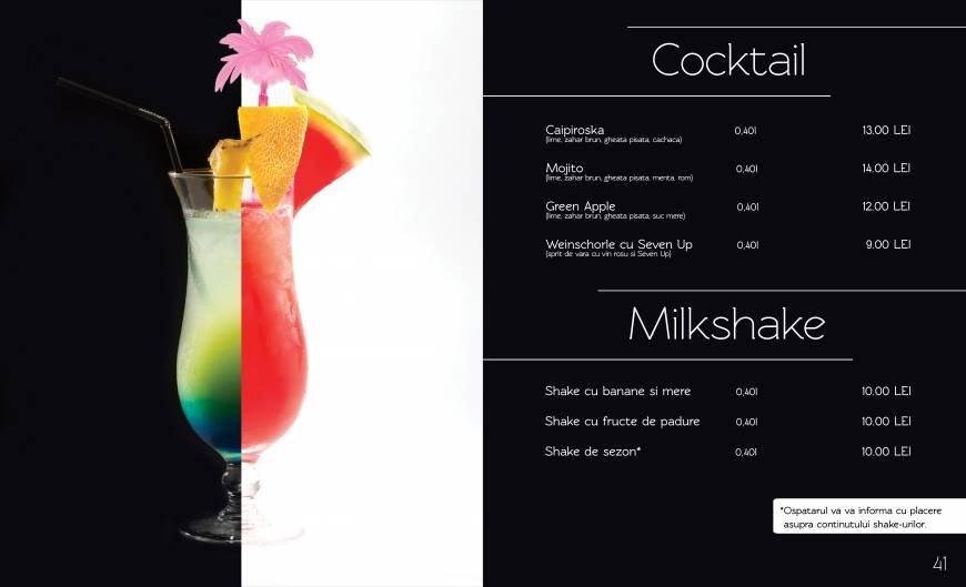  Pricelists of Restaurant Rubin Piata Crisan Nr 7C - Photo 10 of 14