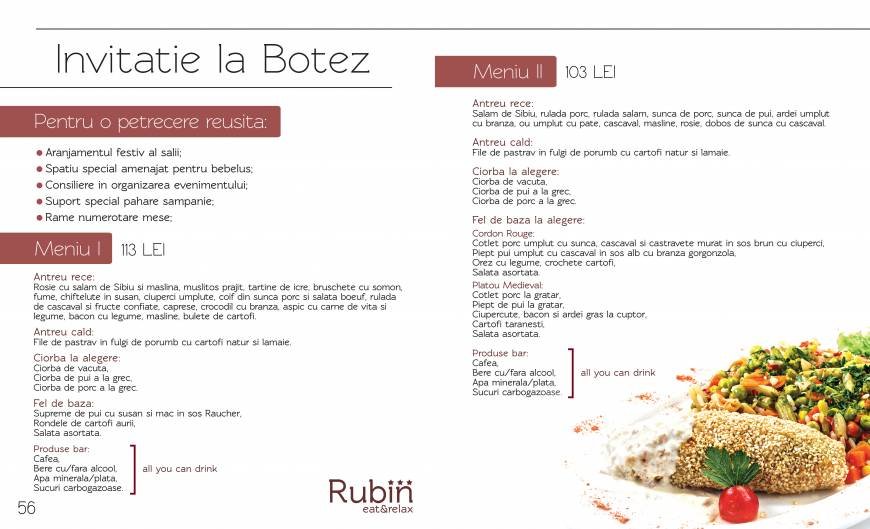  Pricelists of Restaurant Rubin Piata Crisan Nr 7C - Photo 14 of 14