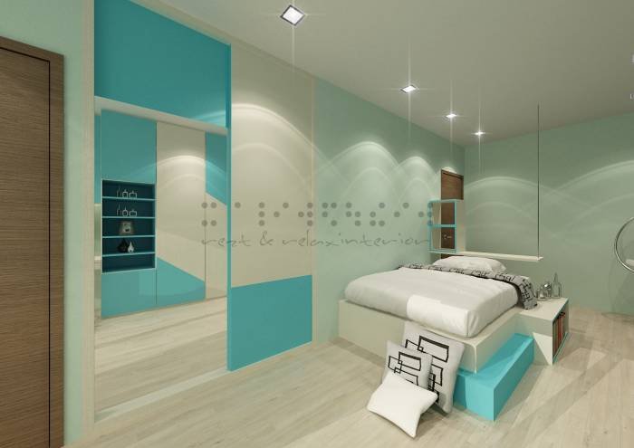 Make your bedroom a soothing and restful space for a good night's sleep, how about picking a great go-to colour blue palette a bright and neutral, purported to be a stress reducing colour. <br />
After all, your bedroom serves as a private sanctuary. It's wher 3D Design Concept Bedroom of Rezt & Relax Interior 33 Ubi Avenue 3 #02-09 Vertex Tower B - Photo 3 of 4 Make your bedroom a soothing and restful space for a good night's sleep, how about picking a great go-to colour blue palette a bright and neutral, purported to be a stress reducing colour. <br />
After all, your bedroom serves as a private sanctuary. It's wher 3D Design Concept Bedroom of Rezt & Relax Interior 33 Ubi Avenue 3 #02-09 Vertex Tower B - Photo 3 of 4