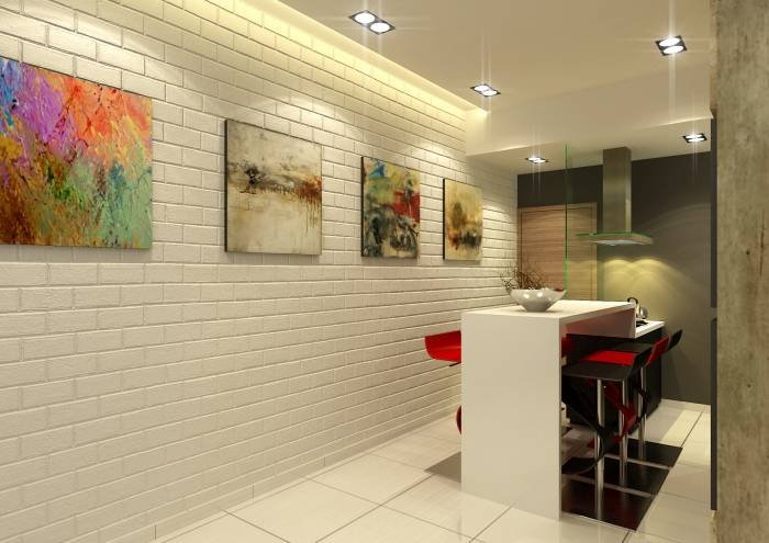 The foyer is very inviting and has that warm glow. Double Bay 3D of Rezt & Relax Interior 33 Ubi Avenue 3 #02-09 Vertex Tower B - Photo 7 of 7