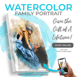 watercolor portraits, HomeHaps, Brea