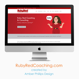 Ruby Red Coaching and Consulting Website Design and Development, Amber Phillips Design, Chelmsford