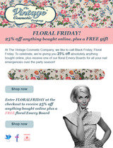 The Vintage Cosmetic Company email design Amber Phillips Design 66 The Vineyards 