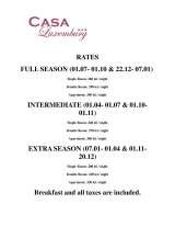 Menus & Prices, CASA LUXEMBURG, Sibiu