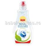 SoluÅ£ia NUK pentru curÄƒÅ£at biberoane ÅŸi suzete<br />
Lichid de curÄƒÅ£are pentru biberoane ÅŸi suzete<br />
- Recomandat ÅŸi pentru alte produse pentru bebeluÅŸi (cÄƒnite, tacÃ¢muri ÅŸi veselÄƒ, pompe pentru sÃ¢n)<br />
- Ingrediente bazate pe substanÅ£e naturale<br />
- www.bebelusultau.ro STR DRISTOR NR 108-110, sector 3 