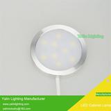 round ultrathin LED cabinet light, wardrobe disc LED lighting with 4 or 6 way splitter, super slim showroom furniture spotlight, web: www.yalinlighting.com , Yalin Industry Company Limited, Foshan