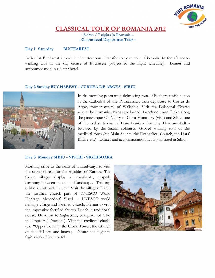  Pricelists of VISIT ROMANIA 15, Petofi Sandor - Photo 1 of 4