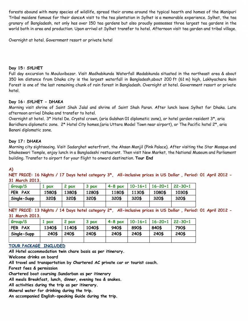  Pricelists of Travelers Add Tours Ga-25/2B shahjadpur, Gulshan Dhaka-1212 - Photo 15 of 32