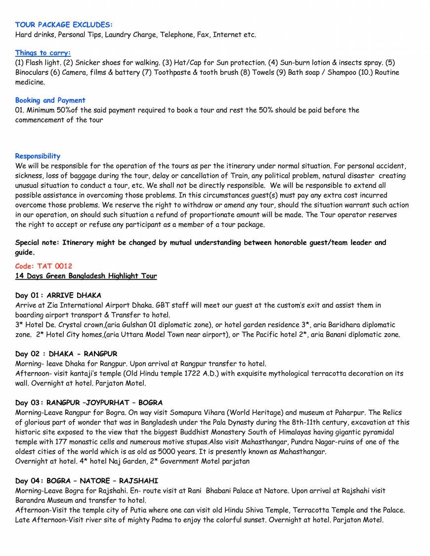  Pricelists of Travelers Add Tours Ga-25/2B shahjadpur, Gulshan Dhaka-1212 - Photo 14 of 32