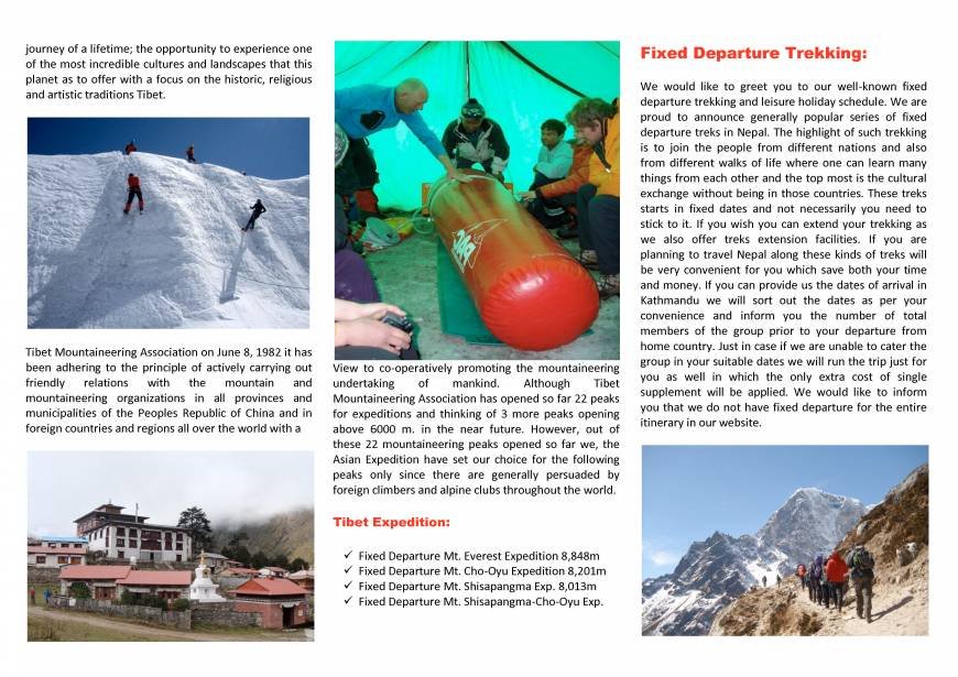  Pricelists of Asian Expedition Pvt. Ltd. Thamel, Kathmandu, Nepal - Photo 2 of 25