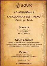 Menus & Prices, Souk Bazaar, London