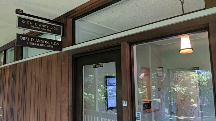 Signage on the glass pane at Walnut Creek Dentists Walnut Creek Dentists of Walnut Creek Dentists 1855 San Miguel Dr. Ste 20 - Photo 6 of 10