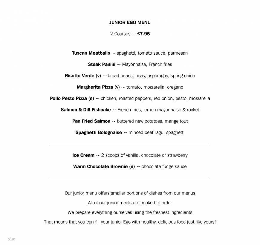  Pricelists of Ego Mediterranean Restaurant -Lytham 3-5 Pleasant Street - Photo 1 of 20