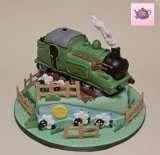 Completely edible steam train cake, Cake by Nina, Camberley