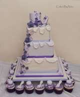 Top hat and shoe with matching cupcakes wedding cake, Cake by Nina, Camberley