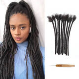 Human Hair Locs Extensions â€“ Natural Black â€“ Color #1B loxlocs 1222 West Camile Street 