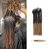 Human Hair Locs Extensions â€“ Tips Ombre â€“ Color #T1B/30 loxlocs 1222 West Camile Street 