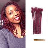 Human Hair Loc Extensions â€“ Cherry â€“ Color #99j loxlocs 1222 West Camile Street 