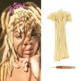 Human Hair Loc Extensions â€“ Pale Blonde â€“ Color #613 loxlocs 1222 West Camile Street 