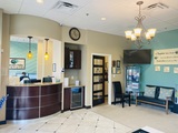 Reception desk, checkout office, refreshment station at Seven Hills Dentistry Dallas GA Seven Hills Dentistry 1305 Cedarcrest Rd #115 