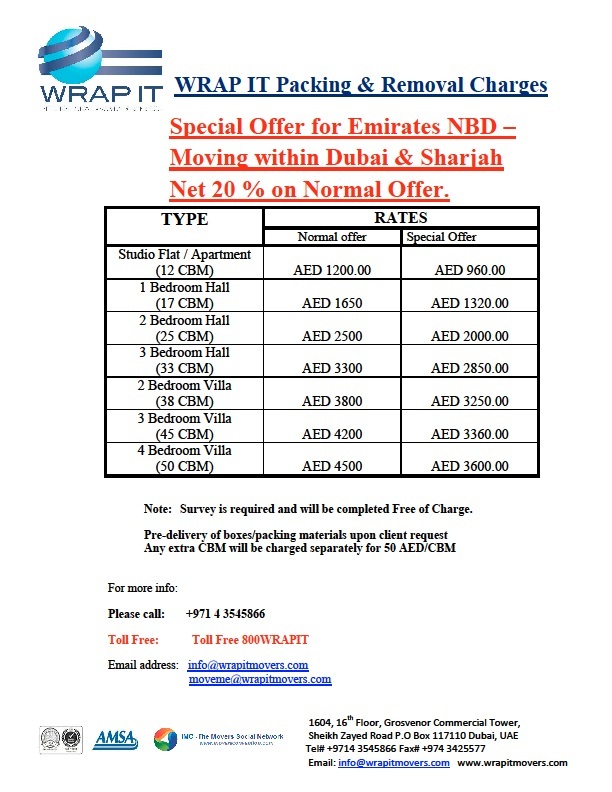  Pricelists of Wrap It Cargo Packaging LLC Office 1604, Grosvenor Commercial Tower, Sheikh Zayed Road - Photo 10 of 10