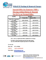 Menus & Prices, Wrap It Cargo Packaging LLC, Dubai