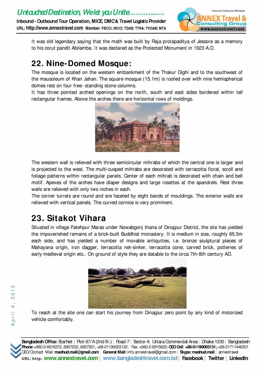  Pricelists of ANNEX Travel & Consulting Group (ANNEX Group) StarNet, Plot 97/A, Level-2, Road 07, Sector 04, Uttara Commercial Area - Photo 8 of 27