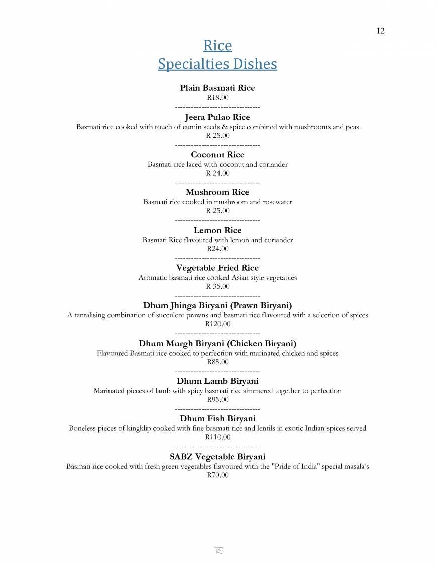  Pricelists of Pride Of India 22 Groenkloof Plaza , 43 Goerge Storrar Drive - Photo 4 of 15