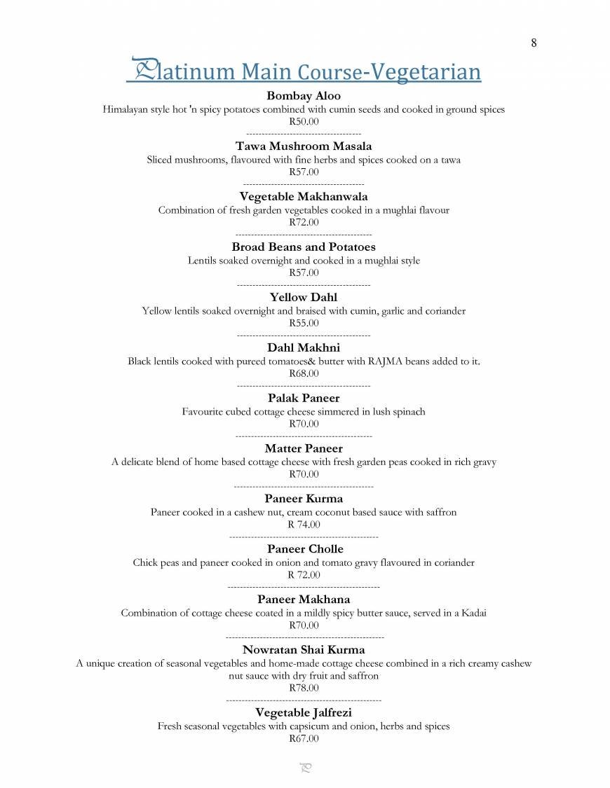  Pricelists of Pride Of India 22 Groenkloof Plaza , 43 Goerge Storrar Drive - Photo 14 of 15