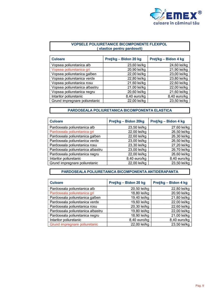  Pricelists of EMEX Soseaua Giurgiului nr. 288 - Photo 12 of 12